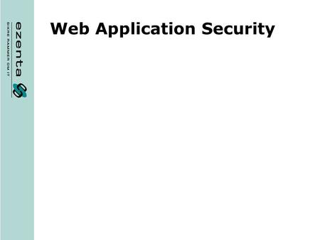 Web Application Security