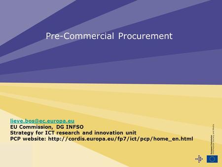 Pre-Commercial Procurement