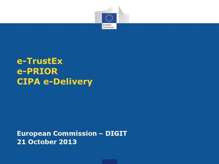 e-TrustEx e-PRIOR CIPA e-Delivery