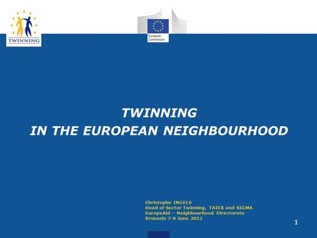 TWINNING IN THE EUROPEAN NEIGHBOURHOOD