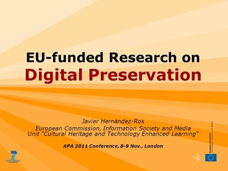 EU-funded Research on Digital Preservation