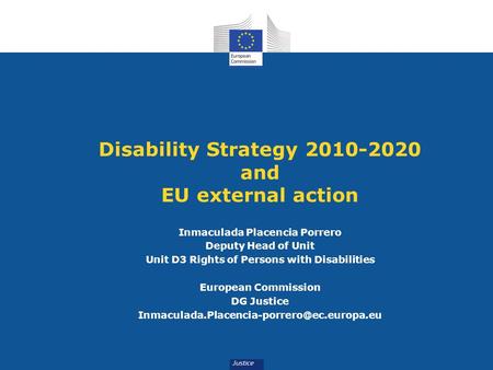 Disability Strategy and EU external action