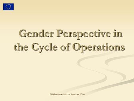 Gender Perspective in the Cycle of Operations