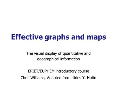 Effective graphs and maps