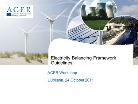 Electricity Balancing Framework Guidelines