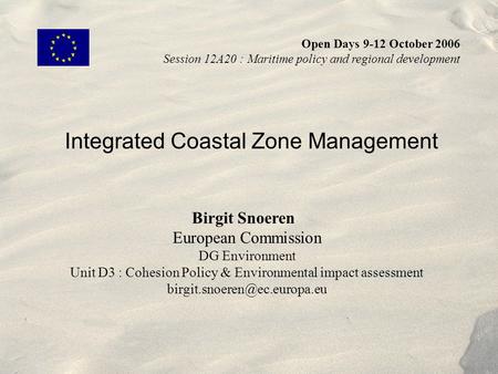 Integrated Coastal Zone Management