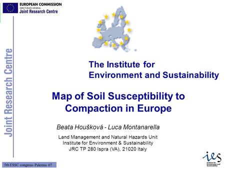 Map of Soil Susceptibility to Compaction in Europe