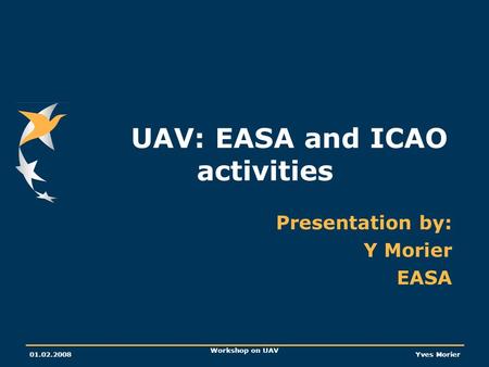 UAV: EASA and ICAO activities