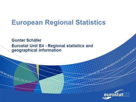 European Regional Statistics