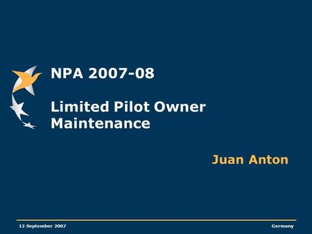 NPA Limited Pilot Owner Maintenance