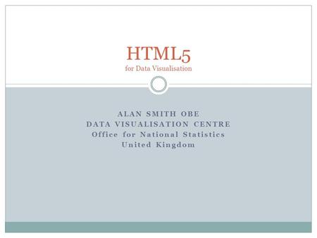 HTML5 for Data Visualisation