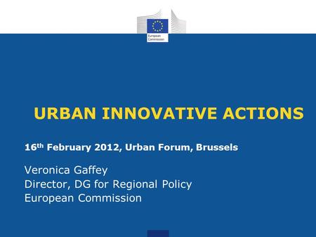 URBAN INNOVATIVE ACTIONS