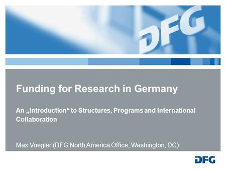 Funding for Research in Germany