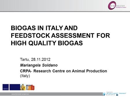 FEEDSTOCK ASSESSMENT FOR HIGH QUALITY BIOGAS