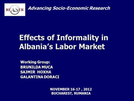 Effects of Informality in Albania’s Labor Market