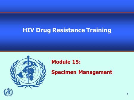 HIV Drug Resistance Training