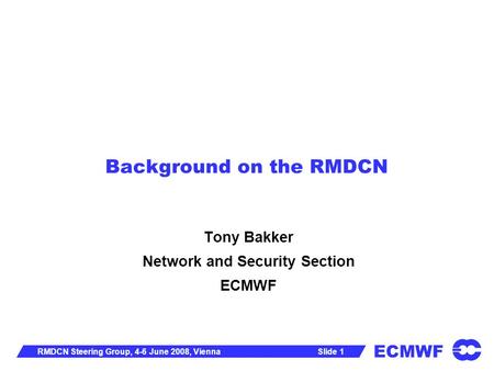 Background on the RMDCN