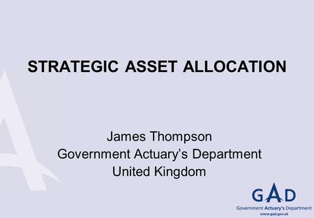 STRATEGIC ASSET ALLOCATION