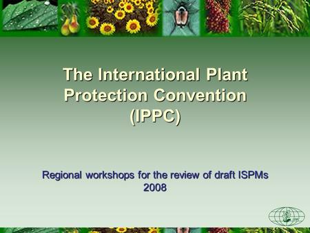 The International Plant Protection Convention (IPPC)