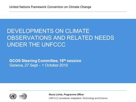 Trend of international discussions on the UNFCCC