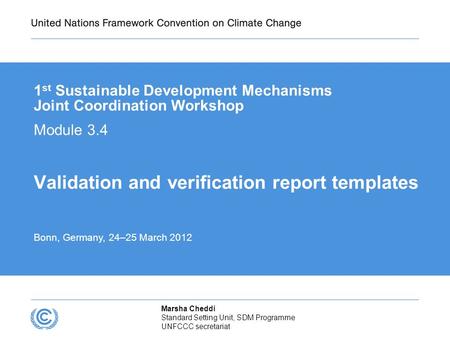 Validation and verification report templates