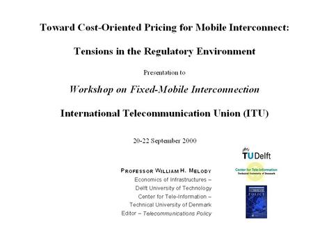 Why is cost oriented pricing important Consumer Access to Services Efficient Network Access for Competitors and Service Providers Sustainable Market Expansion.