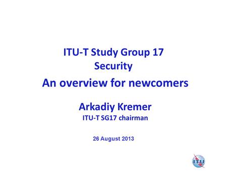 ITU-T Study Group 17 Security