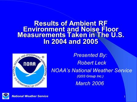 NOAA’s National Weather Service