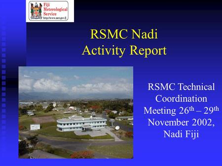 RSMC Nadi Activity Report