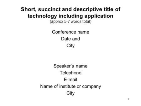 Name of institute or company