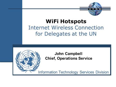 WiFi Hotspots Internet Wireless Connection for Delegates at the UN