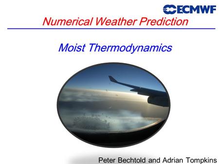 Numerical Weather Prediction Moist Thermodynamics