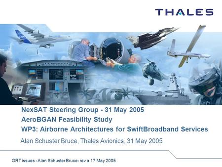 Alan Schuster Bruce, Thales Avionics, 31 May 2005