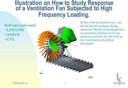 In this work the question was, why did the fan fail in fatigue during