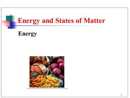 Energy and States of Matter