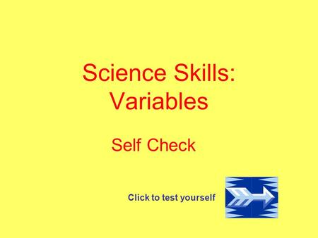 Science Skills: Variables