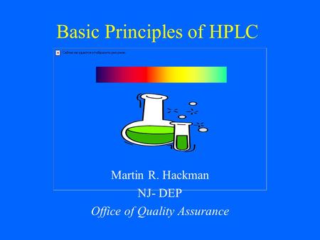 Basic Principles of HPLC