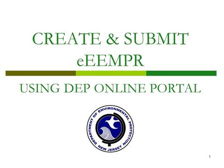 CREATE & SUBMIT eEEMPR USING DEP ONLINE PORTAL