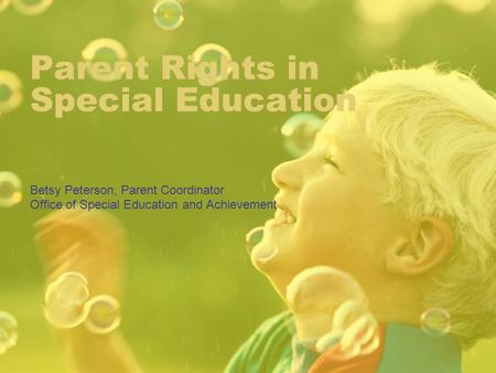 Parent Rights in Special Education