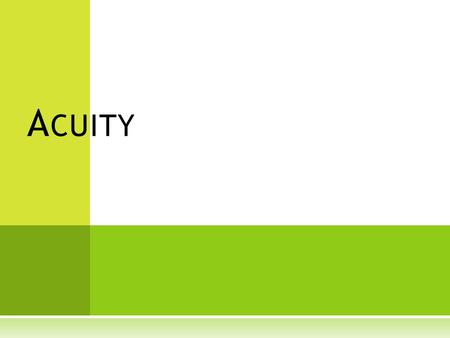 A CUITY. K EY C OMPONENTS OF A CUITY Online and offline tests Online reports virtually instantly Online Instructional Resources Item banks for customized.