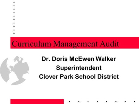 Curriculum Management Audit