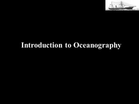 Introduction to Oceanography