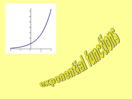 exponential functions