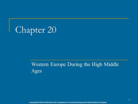 Western Europe During the High Middle Ages