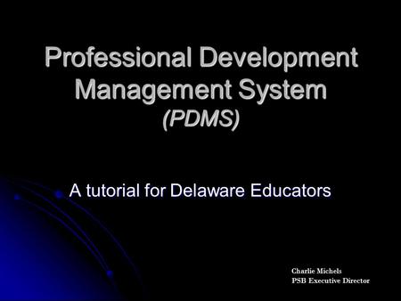 Professional Development Management System (PDMS)