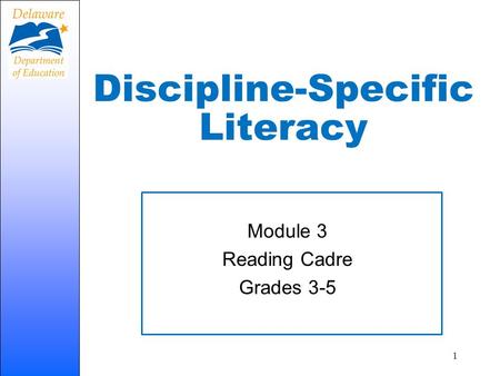 Discipline-Specific Literacy