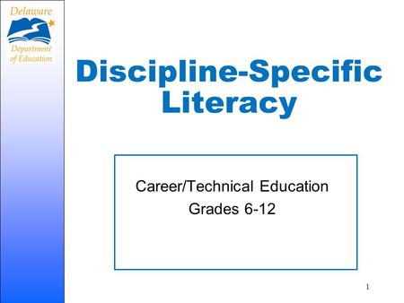 Discipline-Specific Literacy