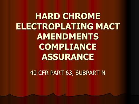 Compliance Dates The final rule was published on January 25, 1995,