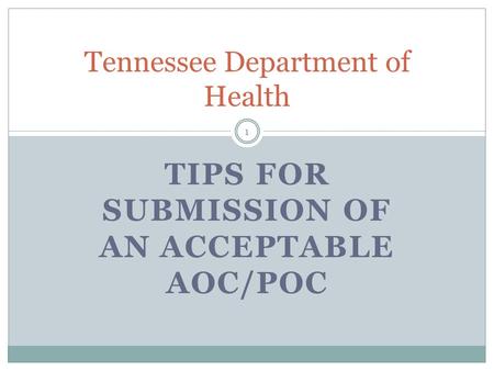 Tennessee Department of Health