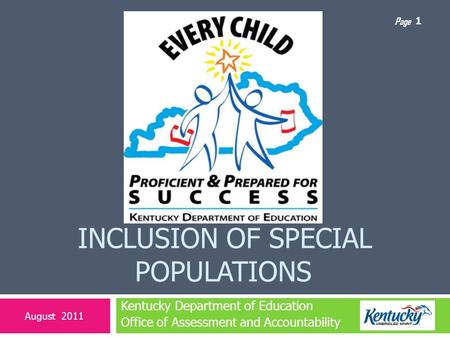 Inclusion of Special Populations